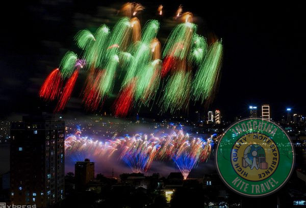 A fireworks performance of China’s Liuyang Lingduan New-art Display Co on the fourth night of Da Nang International Fireworks Festival on June 29, 2024. Photo by VnExpress/Nguyen Dong